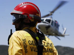 Bombero forestal.