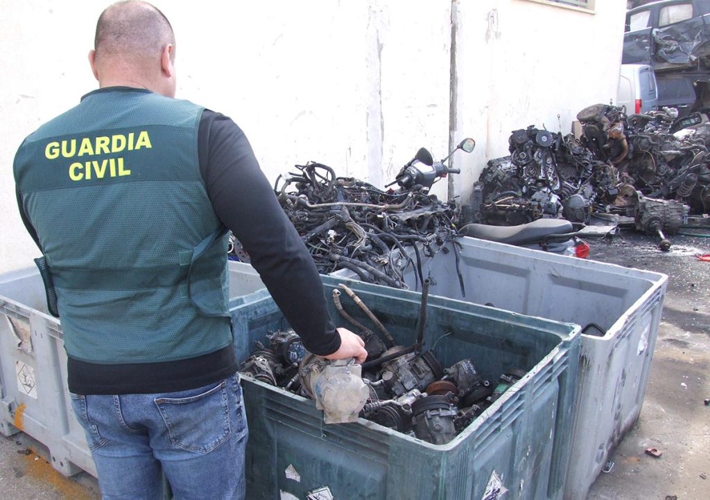Piezas de vehículos sustraídas en Almansa