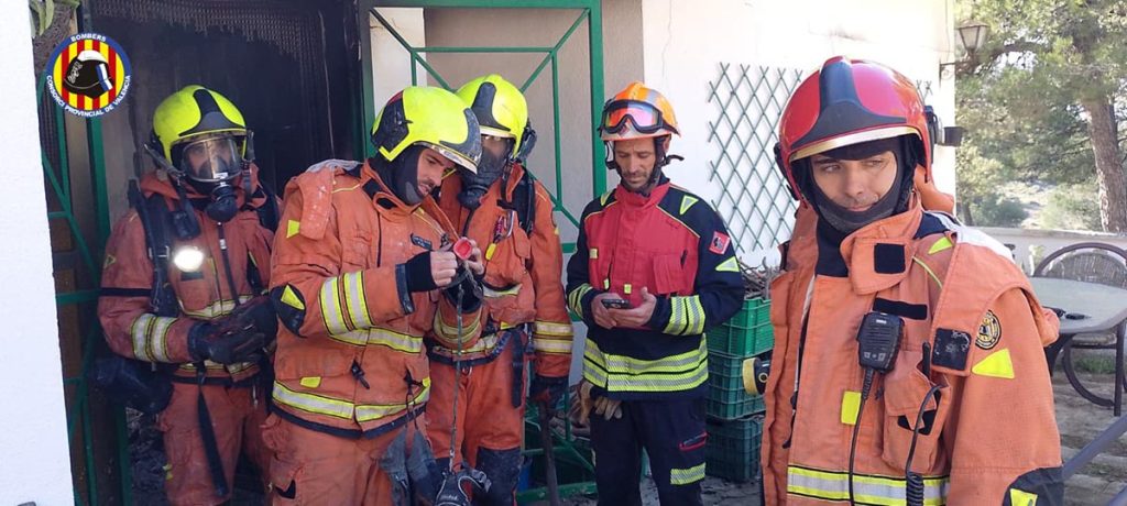 incendio de vivienda en Bocairent