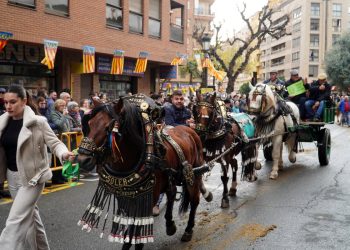 Bendición de animales de San Antonio Abad en la calle Sagunto
