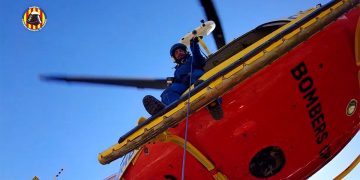 Rescate en Genovés por el GERA y helicóptero V-990 del Consorcio