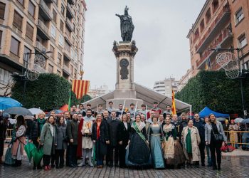 Germandat dels Cavallers de la Conquesta en el homenaje a Jaume I