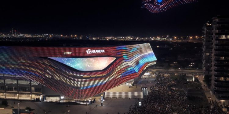 Show de drones sobre el Roig Arena
