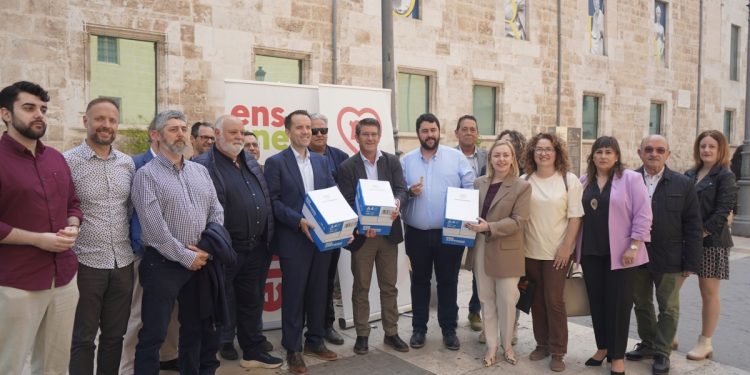 Las firmas se han presentado ante Les Corts Valencianes.