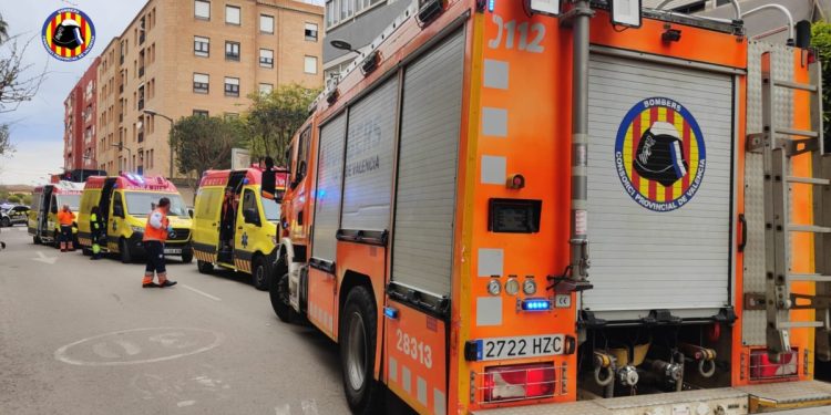 Incendio en una vivienda de Mislata