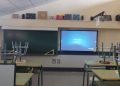 Aula vacía de un centro educativo valenciano.