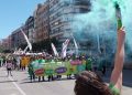Protesta en la primera jornada de huelga de educación.