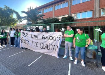 Piquete de profesores en un centro educativo valenciano.